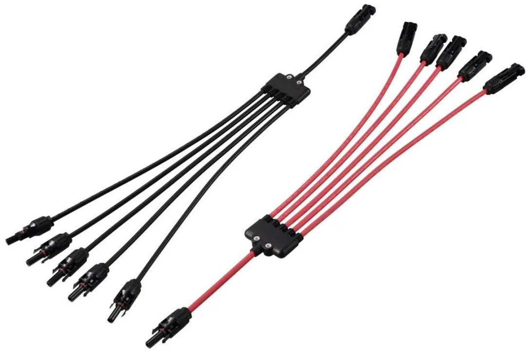 Tru Components TC-12195668 Y-Verdeler PV-Stekkers - 10 Stuks - Zwart/Rood