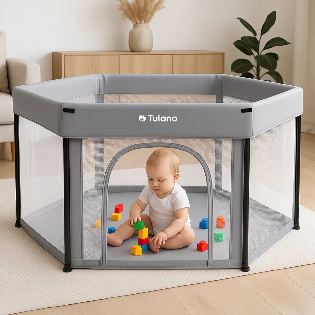 Tulano Cozy 30 Babybox - 125cm - Grijs/Wit - 6-36 Maanden
