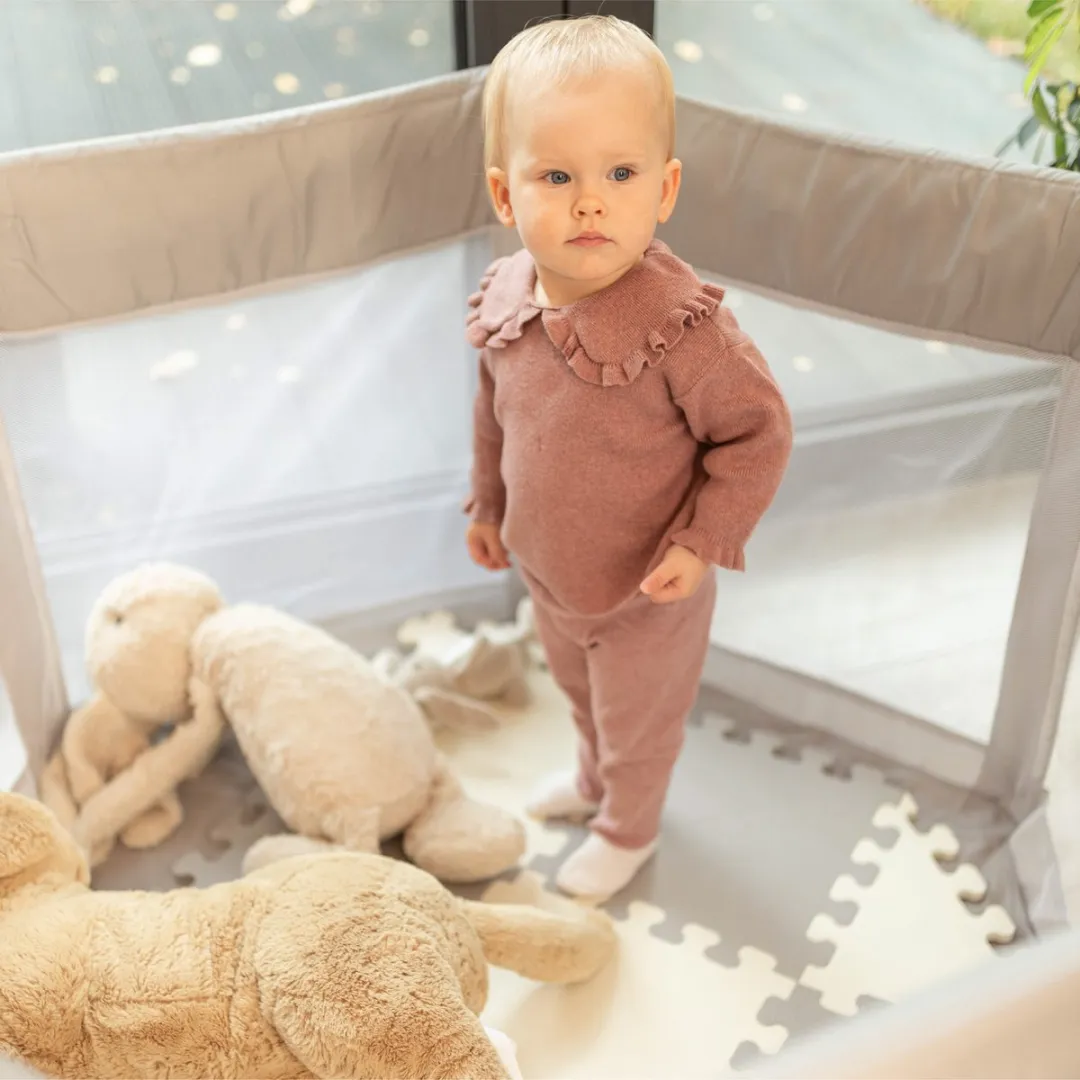 Tulano Cozy 30 Babybox - 125cm - Grijs/Wit - 6-36 Maanden
