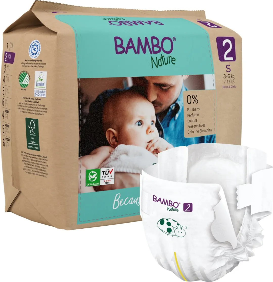 BAMBO Nature Luiers Maat 2 30 Stuks