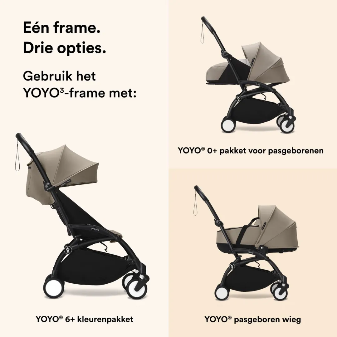 Stokke YOYO3 Kinderwagen Frame - Zwart