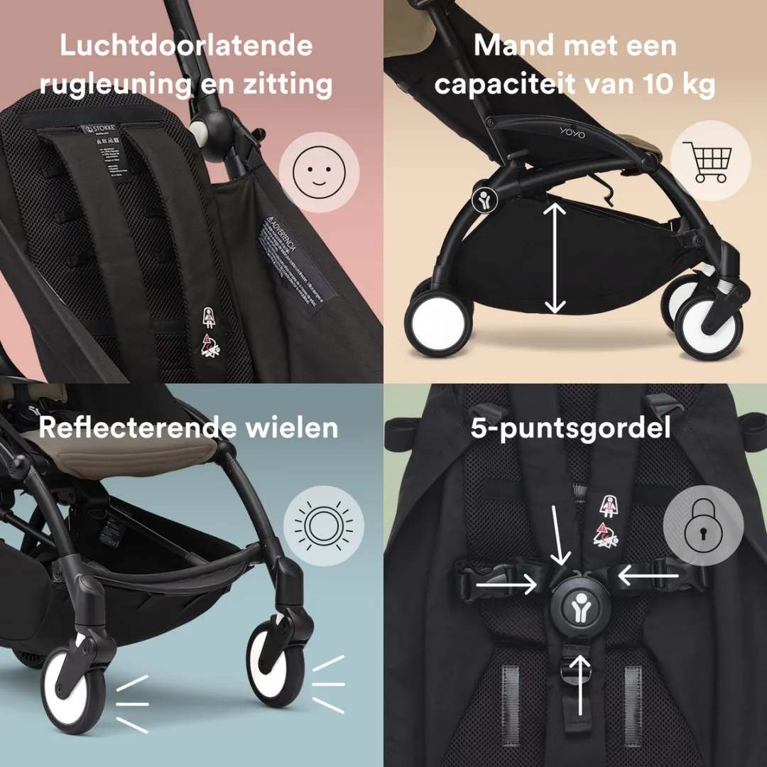 Stokke YOYO3 Kinderwagen Frame - Zwart