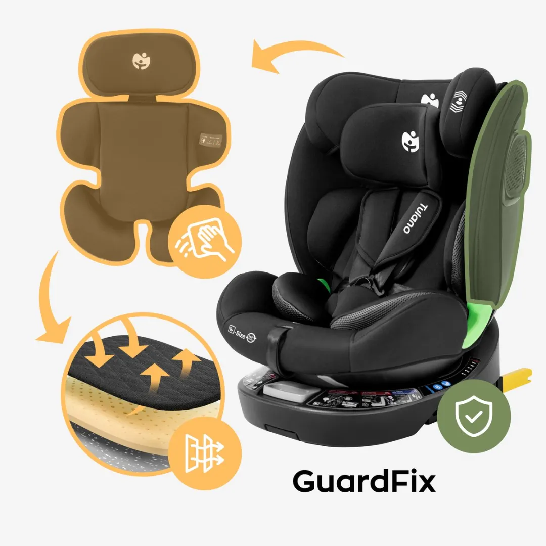 Tulano Loom 35 Kinderautostoel ISOFIX RWF 0-12 jaar - Zwart