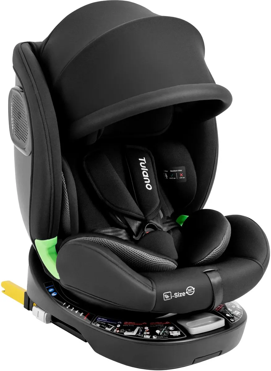Tulano Loom 35 Kinderautostoel ISOFIX RWF 0-12 jaar - Zwart