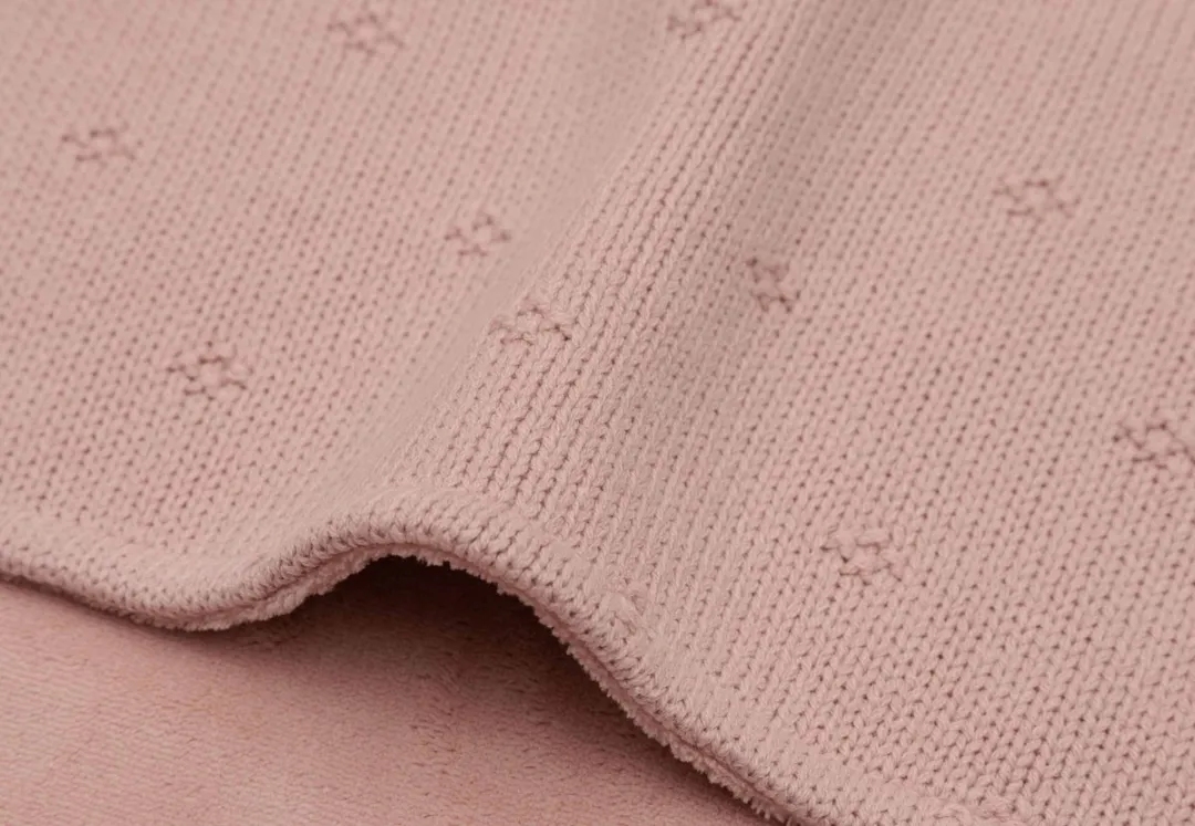 Jollein Cosy Knit Deken Ledikant 100x150cm Wild Rose