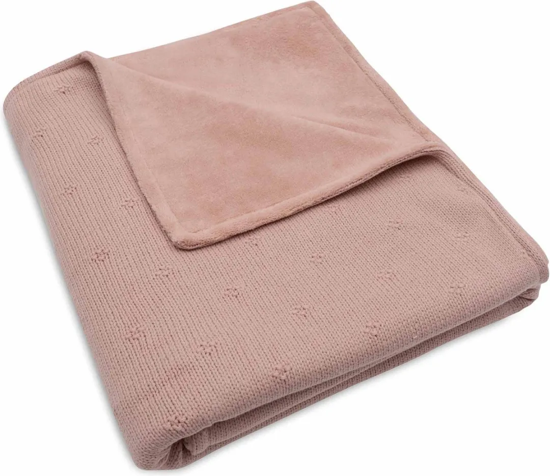 Jollein Cosy Knit Deken Ledikant 100x150cm Wild Rose