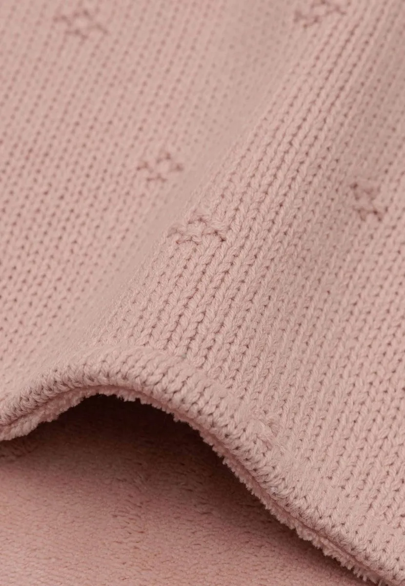 Jollein Cosy Knit Deken Ledikant 100x150cm Wild Rose