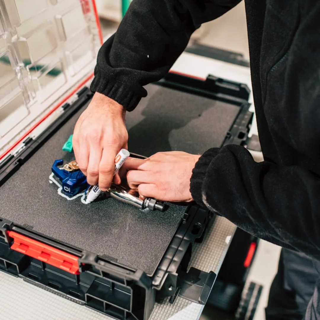 Toolbrothers RHINO XXL Organizer ECO - 19,5L - Multilayer - IP66 - Rood/Transparant/Zwart - afbeelding 6 van 6
