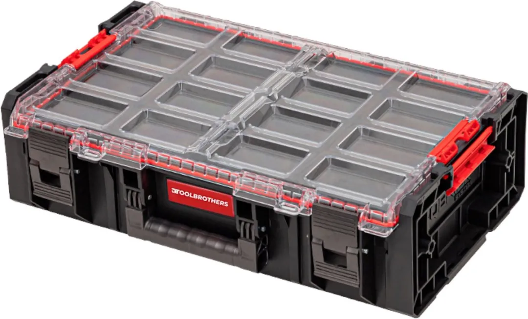 Toolbrothers RHINO XXL Organizer ECO - 19,5L - Multilayer - IP66 - Rood/Transparant/Zwart