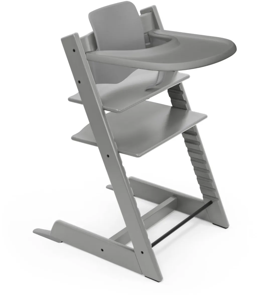 Stokke Tripp Trapp Storm Grey Kinderstoel - Babyset 2 met Dienblad