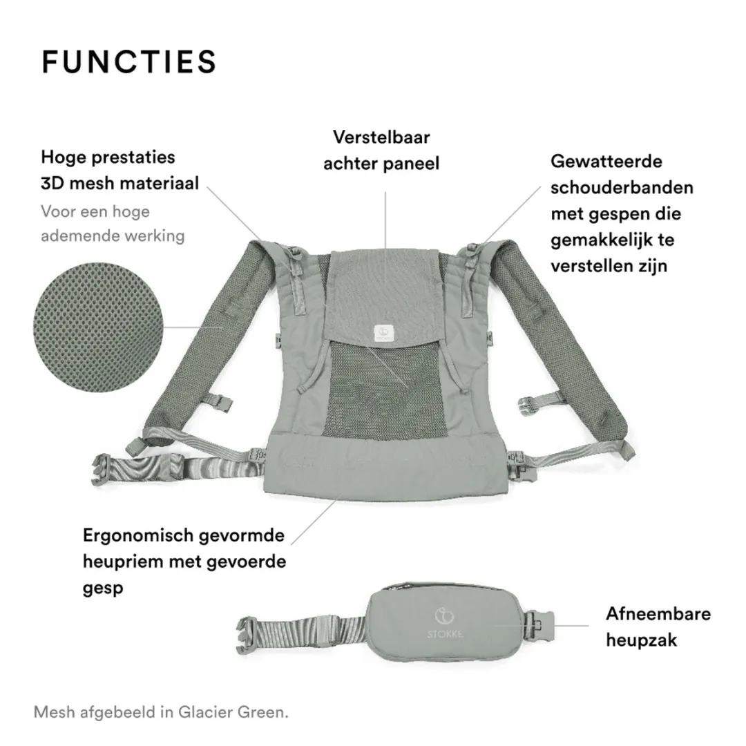 Stokke Limas Mesh Draagzak Antraciet