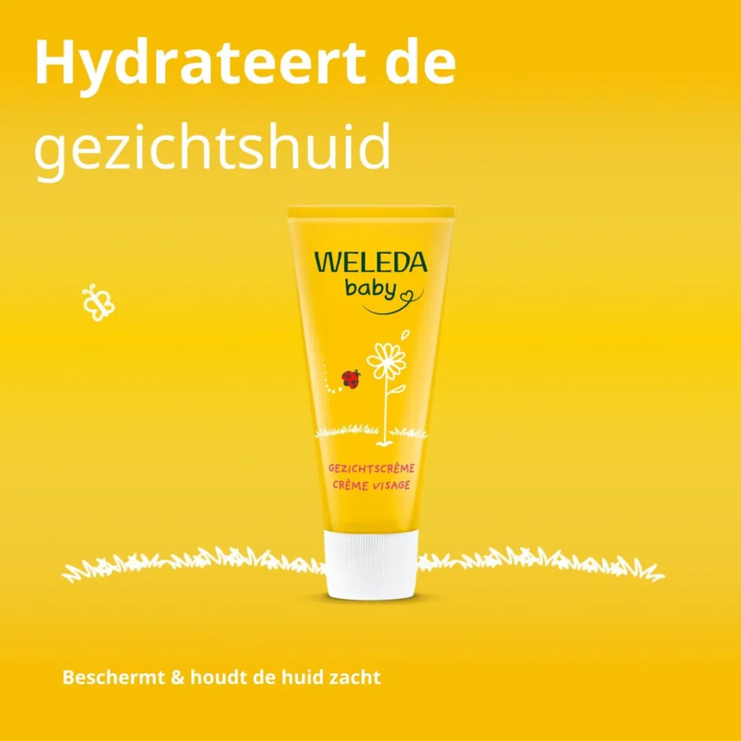5 x WELEDA - Gezichtscrème - Baby & Kind Calendula - 50 ml - Babyhuid Verzorging - Gezichtscrème - Calendula Crème - Baby Crème - Gevoelige Huid