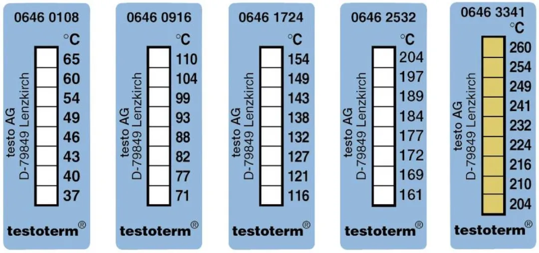 Testo Testoterm Temperatuurmeetstrip 116-154°C