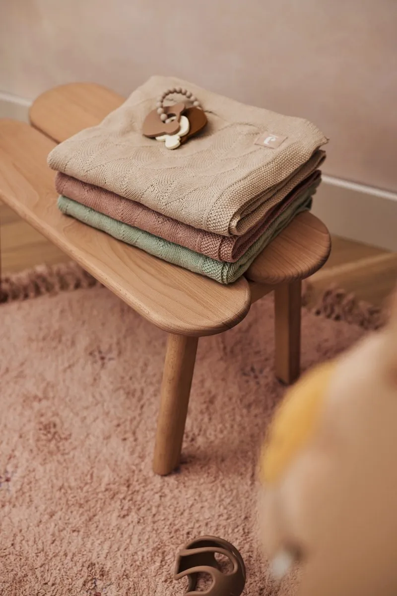 Jollein Deken Ledikant 100x150cm Shell Knit - Nougat