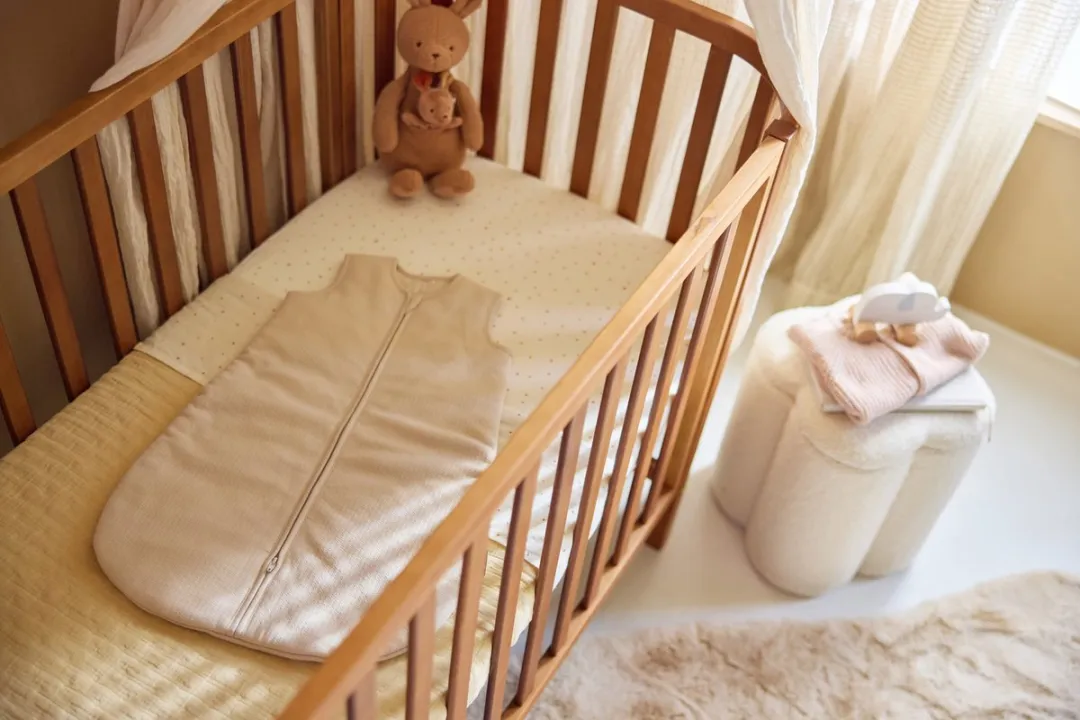 Jollein Hoeslaken Ledikant 60x120cm - Jersey Kangaroots Dusty Dot - 2 Stuks