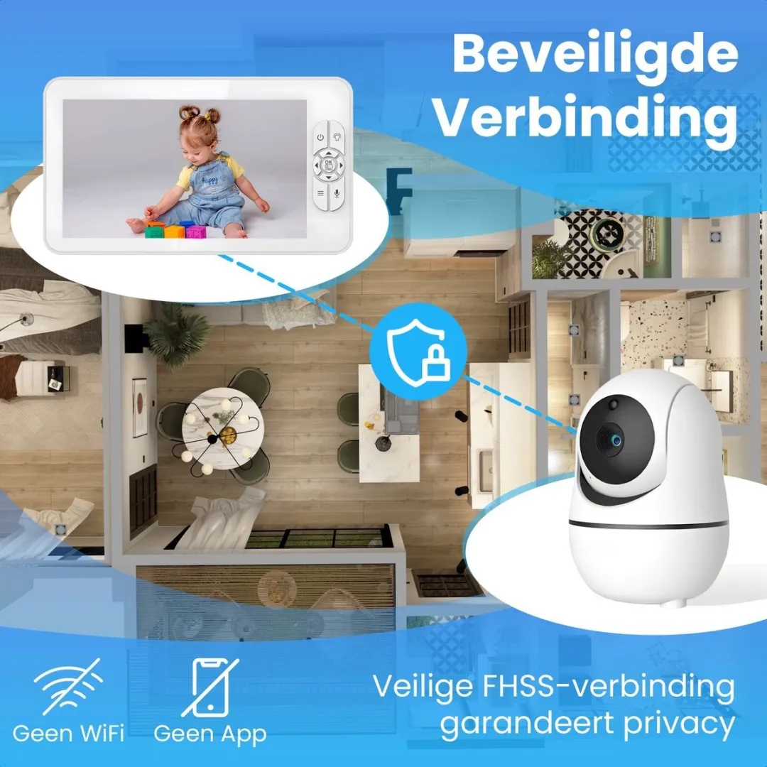 Zevio XL Elite Babyfoon 7" HD - 1x Camera