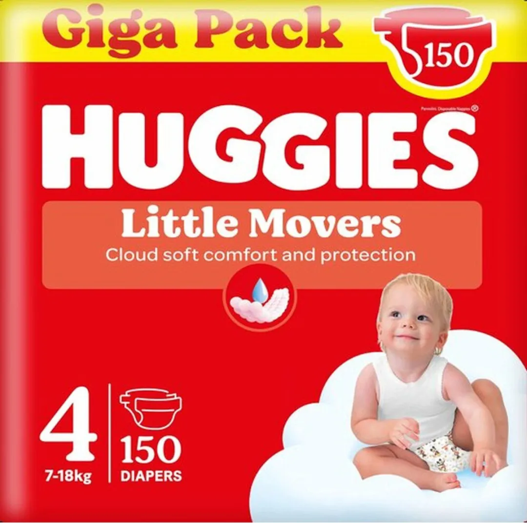 Huggies Little Movers Maat 4 Luiers - 150 Stuks - Disney Designs