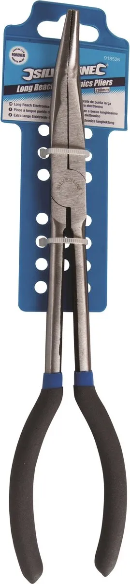 Silverline Langbektang Gebogen 280mm - Chroom Vanadium
