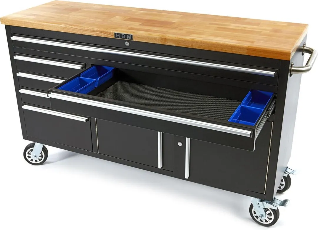 HBM Machines Gereedschapswagen 170cm - 5 Lades - Zwart