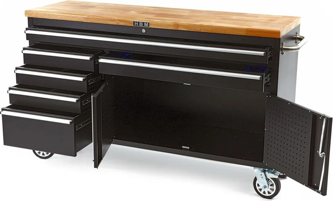 HBM Machines Gereedschapswagen 170cm - 5 Lades - Zwart