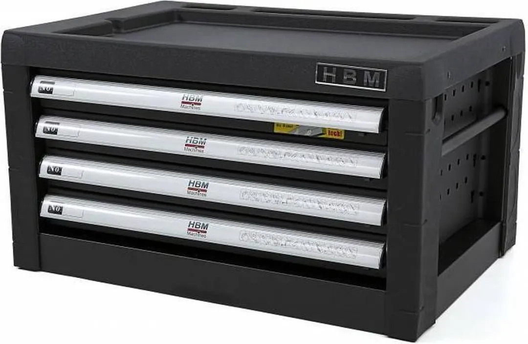 HBM Machines Gereedschapskist 4 Lades - Zwart