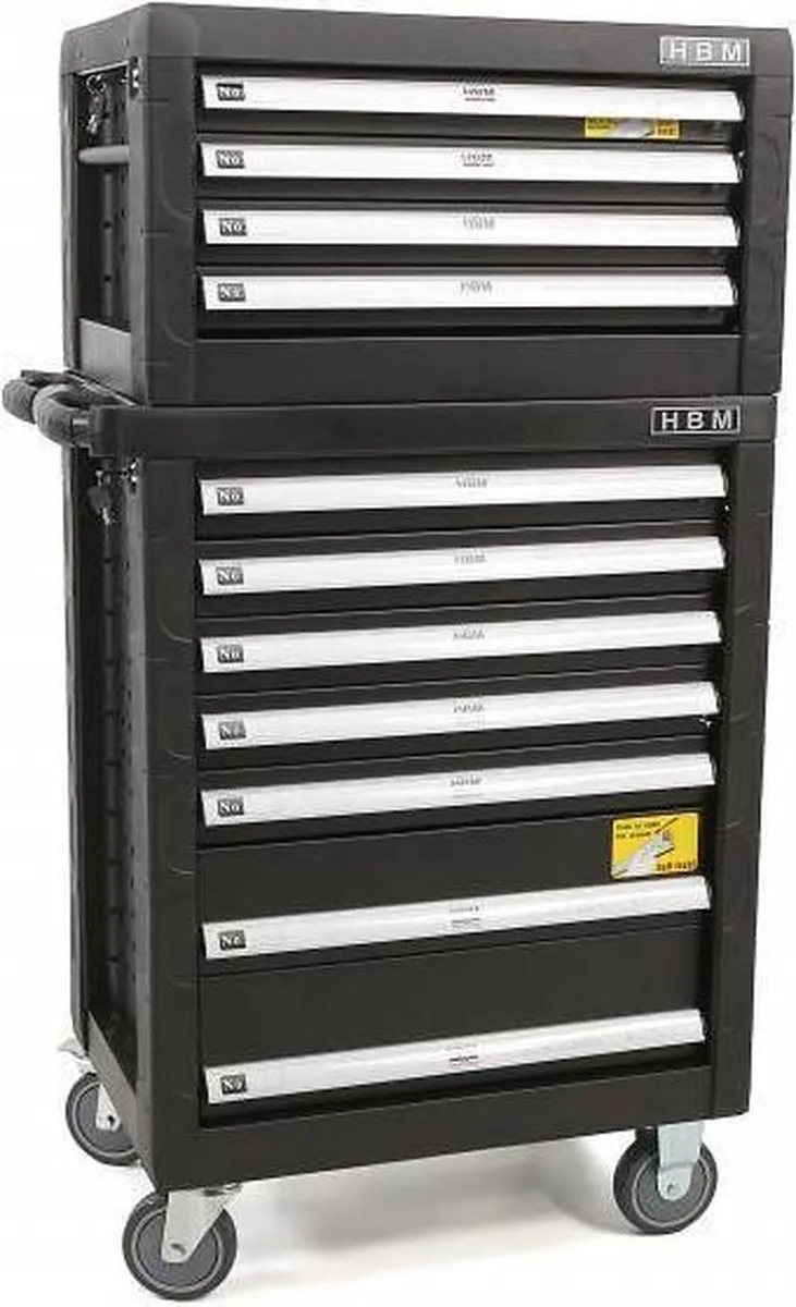 HBM Machines Gereedschapskist 4 Lades - Zwart