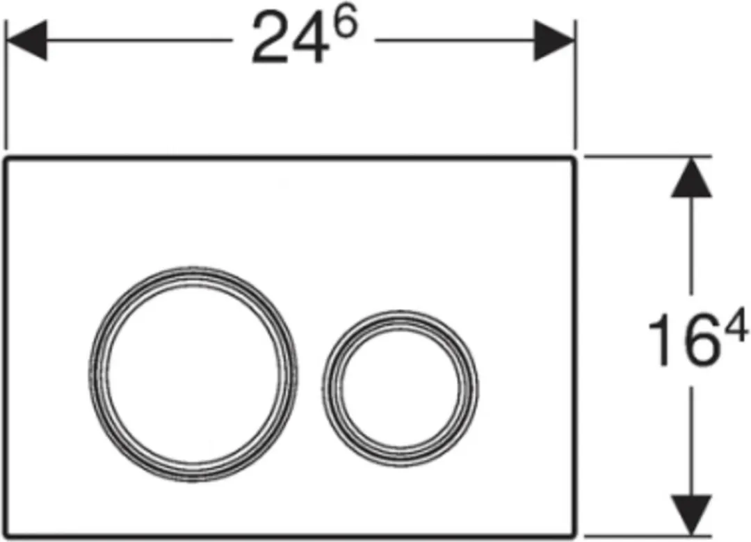 Geberit Sigma21 - Toilet bedieningspaneel, zwart glas/chroom 115.884.SJ.1