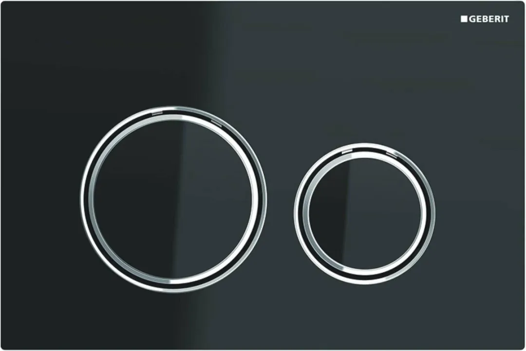 Geberit Sigma21 - Toilet bedieningspaneel, zwart glas/chroom 115.884.SJ.1