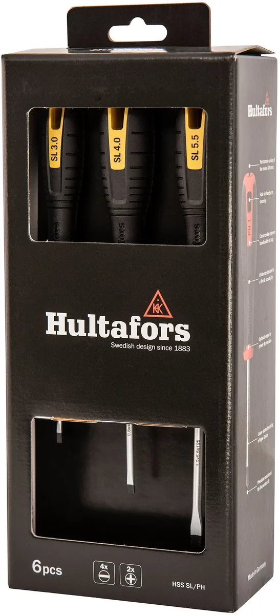 Hultafors HSS Schroevendraaierset PH & SL - 6-delig