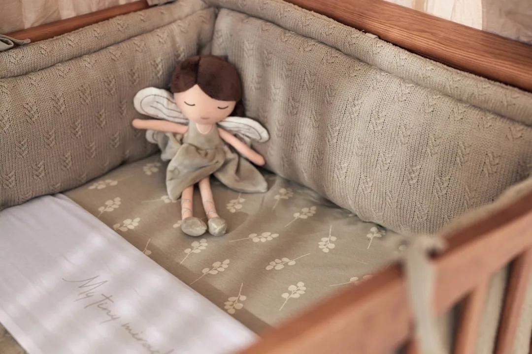 Jollein Baby Laken Wieg 75x100cm My Tiny Miracle - Olive Green