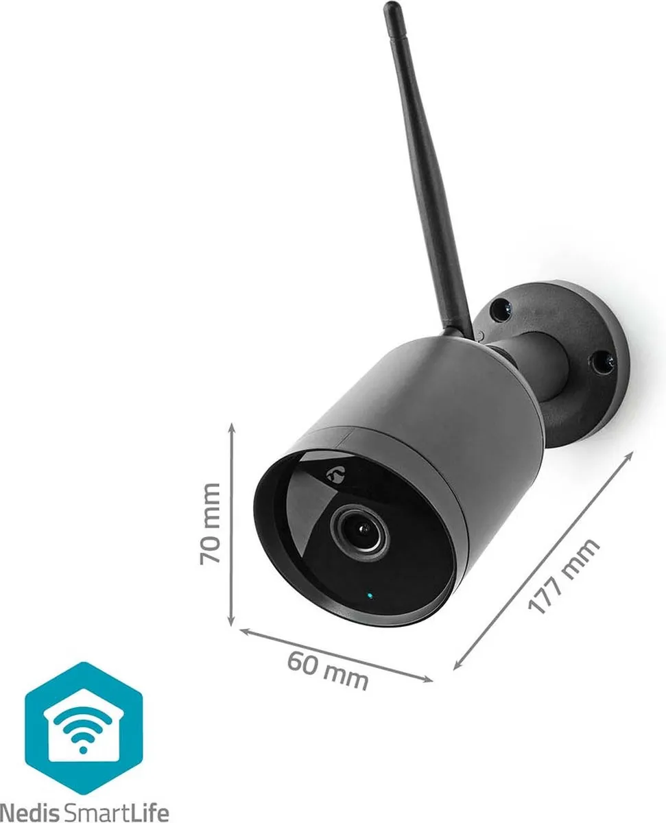 Nedis SmartLife WIFICO40CBK Buiten IP-Camera - Full HD 1080p - IP65 - Zwart - afbeelding 6 van 6