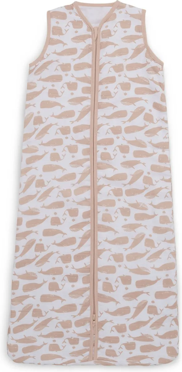 Jollein Zomerslaapzak Baby Hydrofiel 70cm Whales - Pale Pink - afbeelding 6 van 6