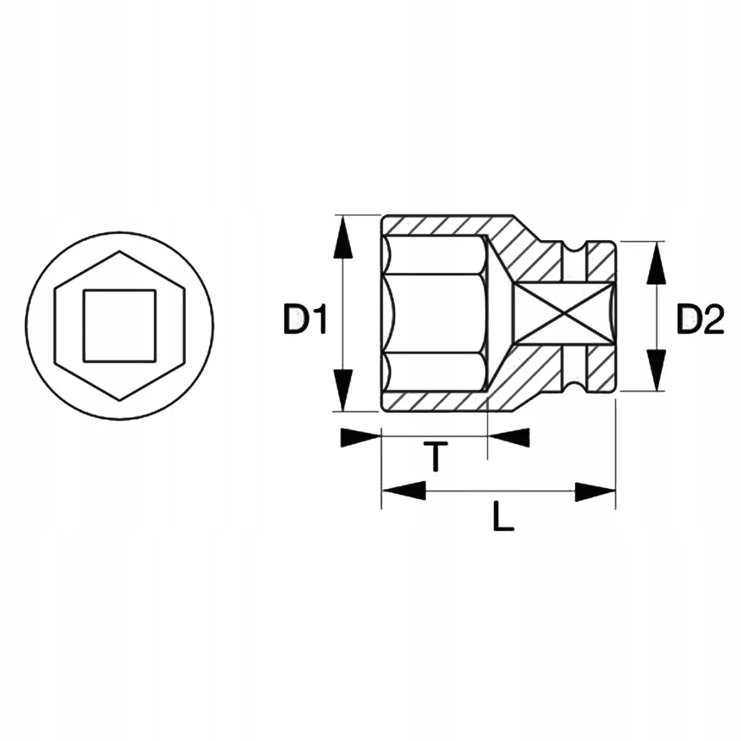Bahco Dopslagsleutel 1/2" 23mm