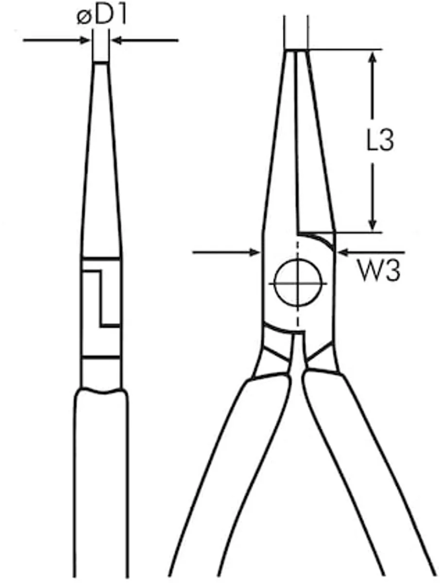 Würth Rondbektang DIN ISO 5745 - Zwart/Rood