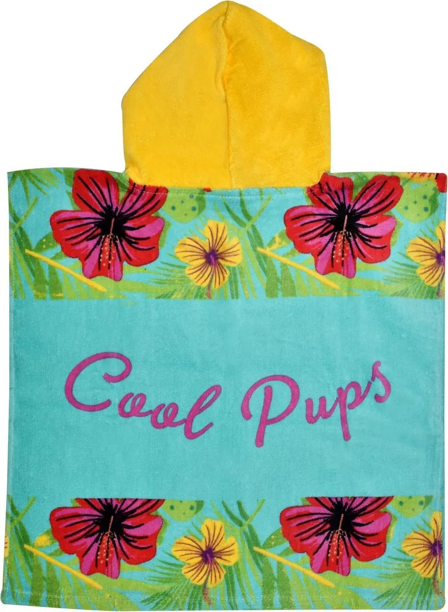 Nickelodeon Paw Patrol Badponcho - 100cm - Geel/Mintblauw