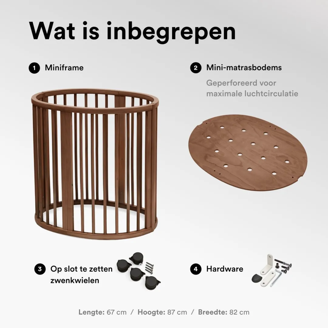 Stokke Sleepi Mini Wiege Warm Brown - 0-6 maanden - afbeelding 6 van 6