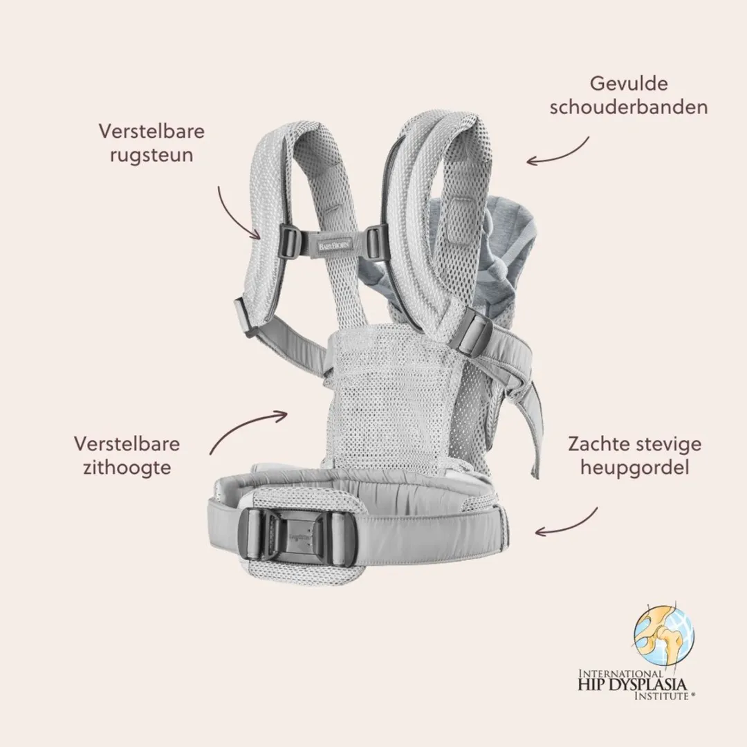 BabyBjörn Draagzak Harmony 3D Mesh - Zilver