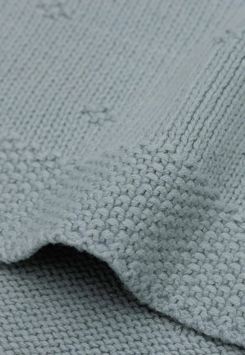 Jollein Deken Ledikant 100x150cm Cosy Knit Sea Green