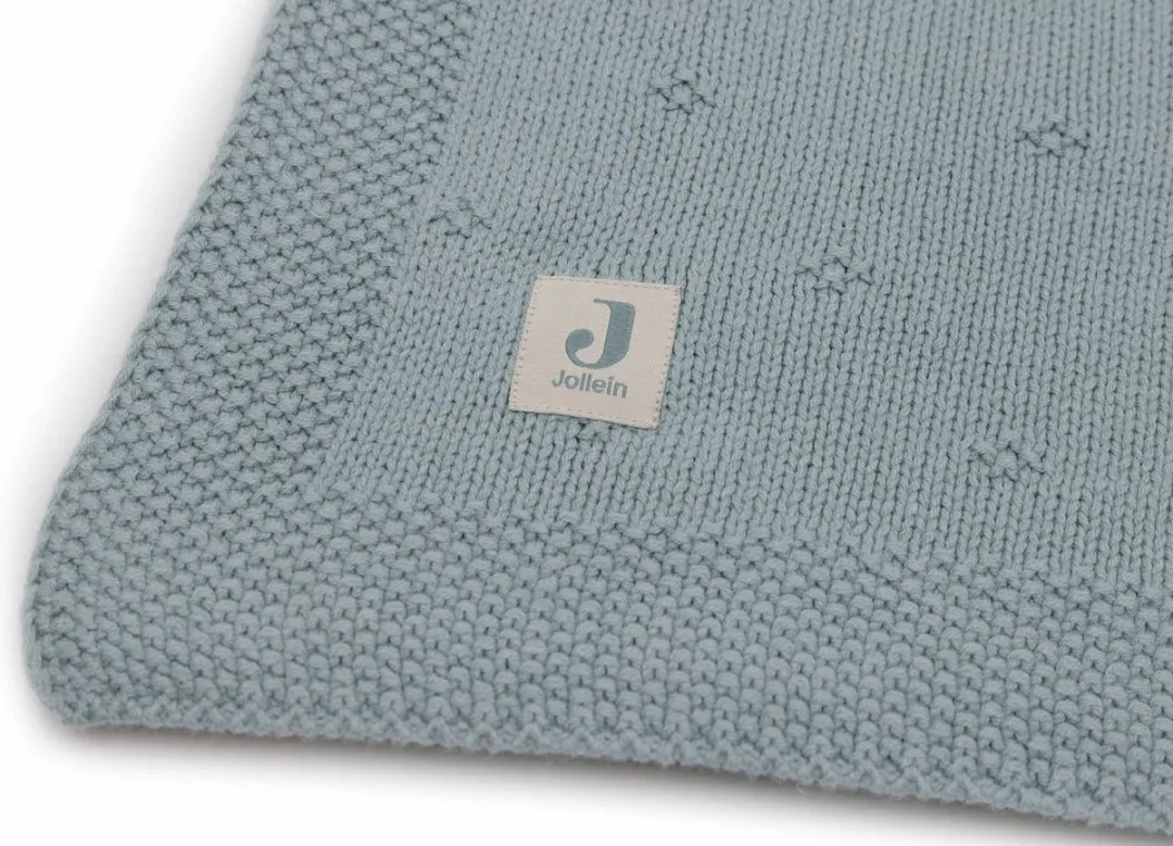 Jollein Deken Ledikant 100x150cm Cosy Knit Sea Green