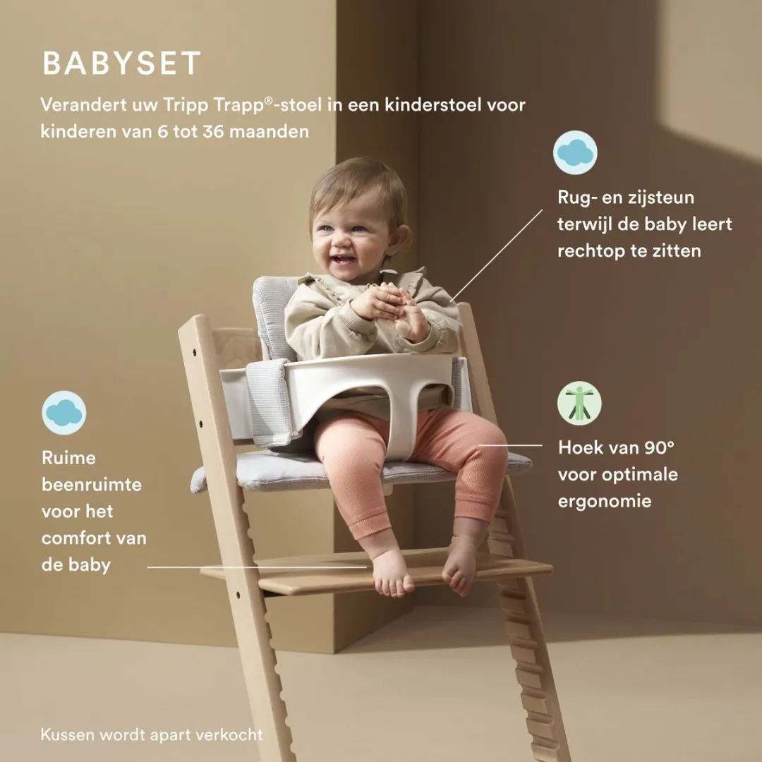 Stokke Tripp Trapp Kinderstoel Zwart - inclusief Baby Set2 & Newborn Set