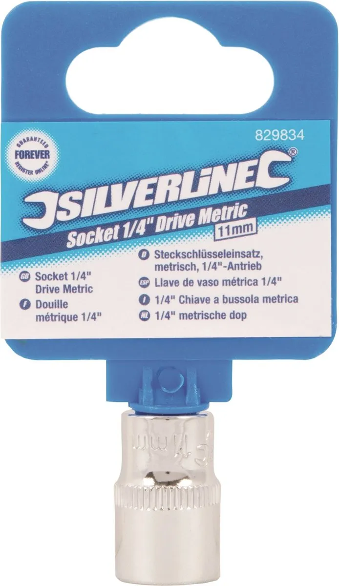 Silverline Zeskantige 1/4" Metrische dop 11 mm