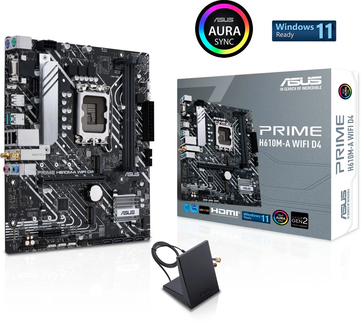 ASUS PRIME H610M-A WIFI D4 Moederbord - microATX