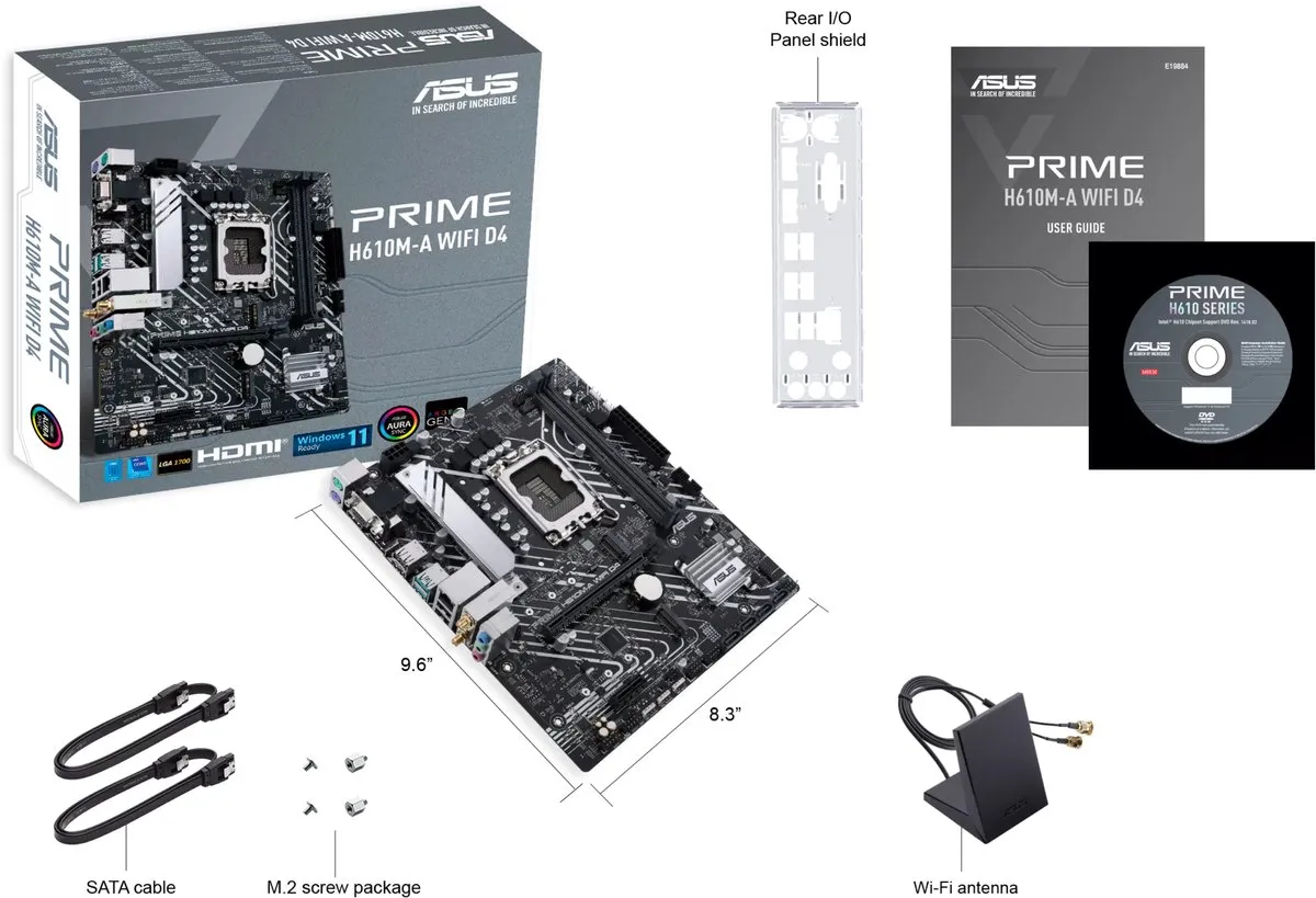 ASUS PRIME H610M-A WIFI D4 Moederbord - microATX