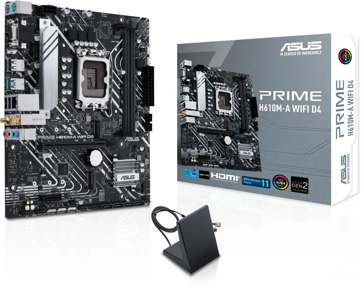 ASUS PRIME H610M-A WIFI D4 Moederbord - microATX