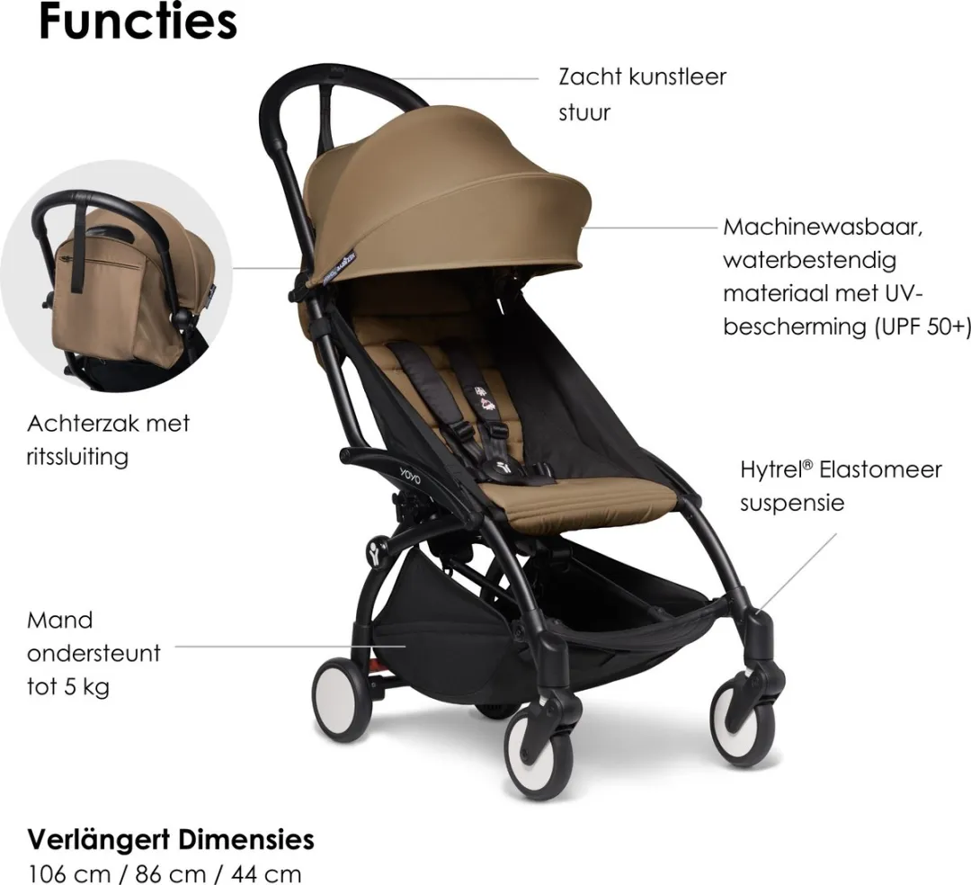 Babyzen YOYO2 Kinderwagen - Toffee 6+ Kleurenpakket