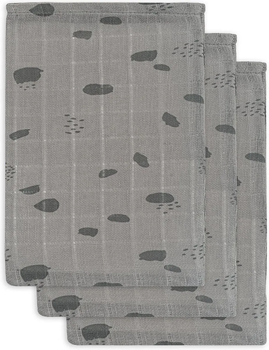 Jollein Hydrofiel Washandje Storm Grey