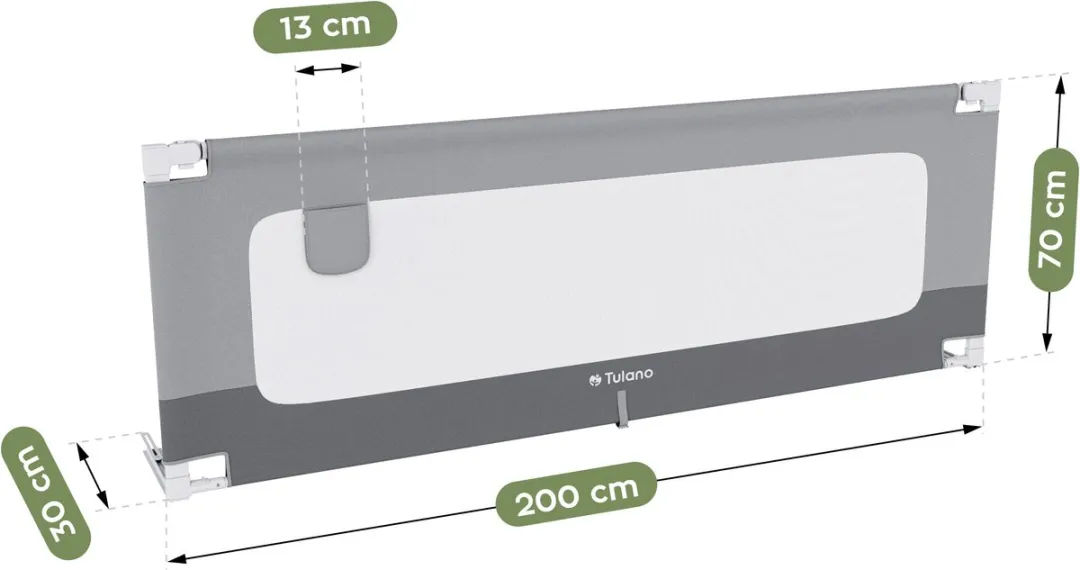 Tulano Cover 40 Baby Bedhek 200cm - Grijs