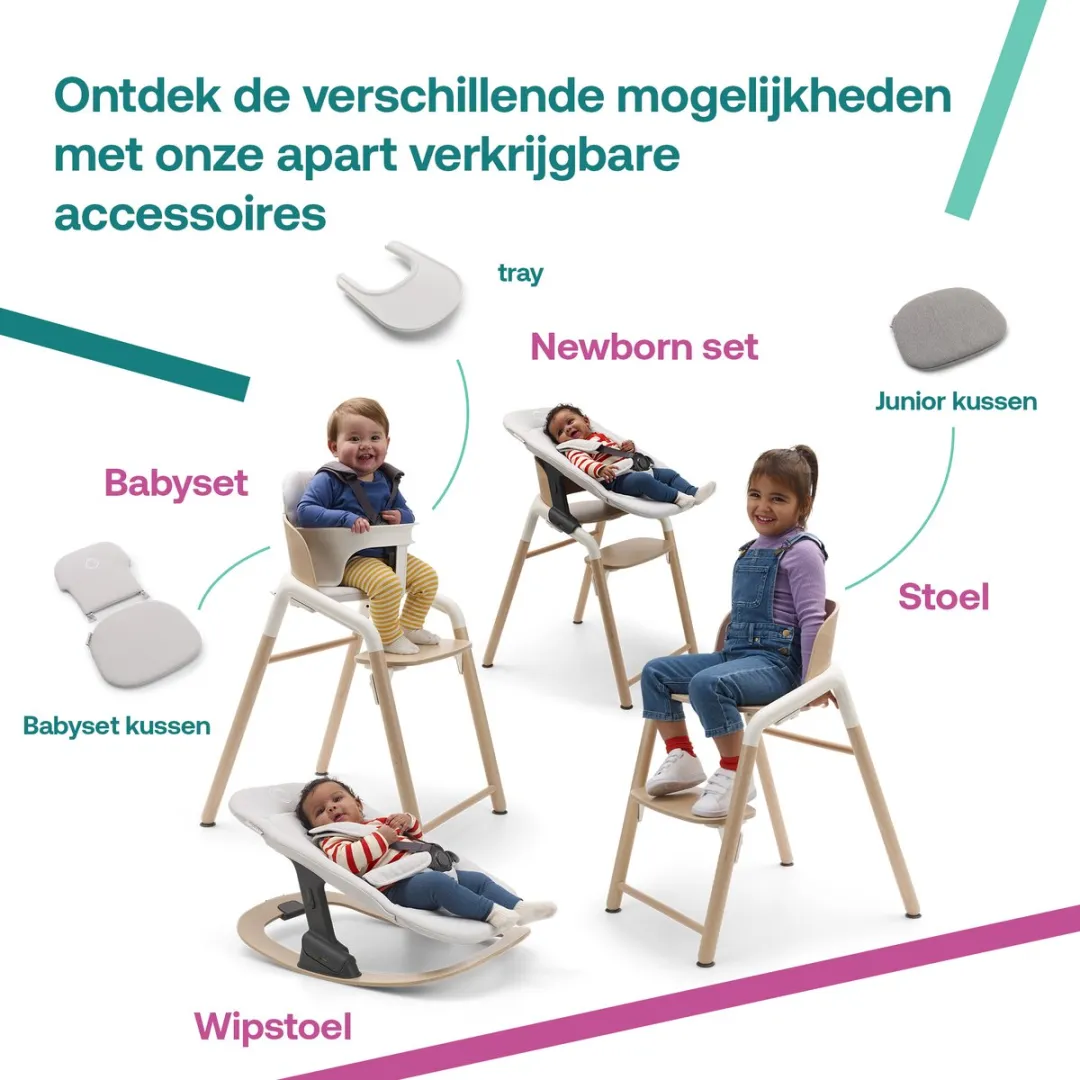 Bugaboo Giraffe tray voor Bugaboo Giraffe kinderstoel babyset, vaatwasmachinebestendig, Grijs