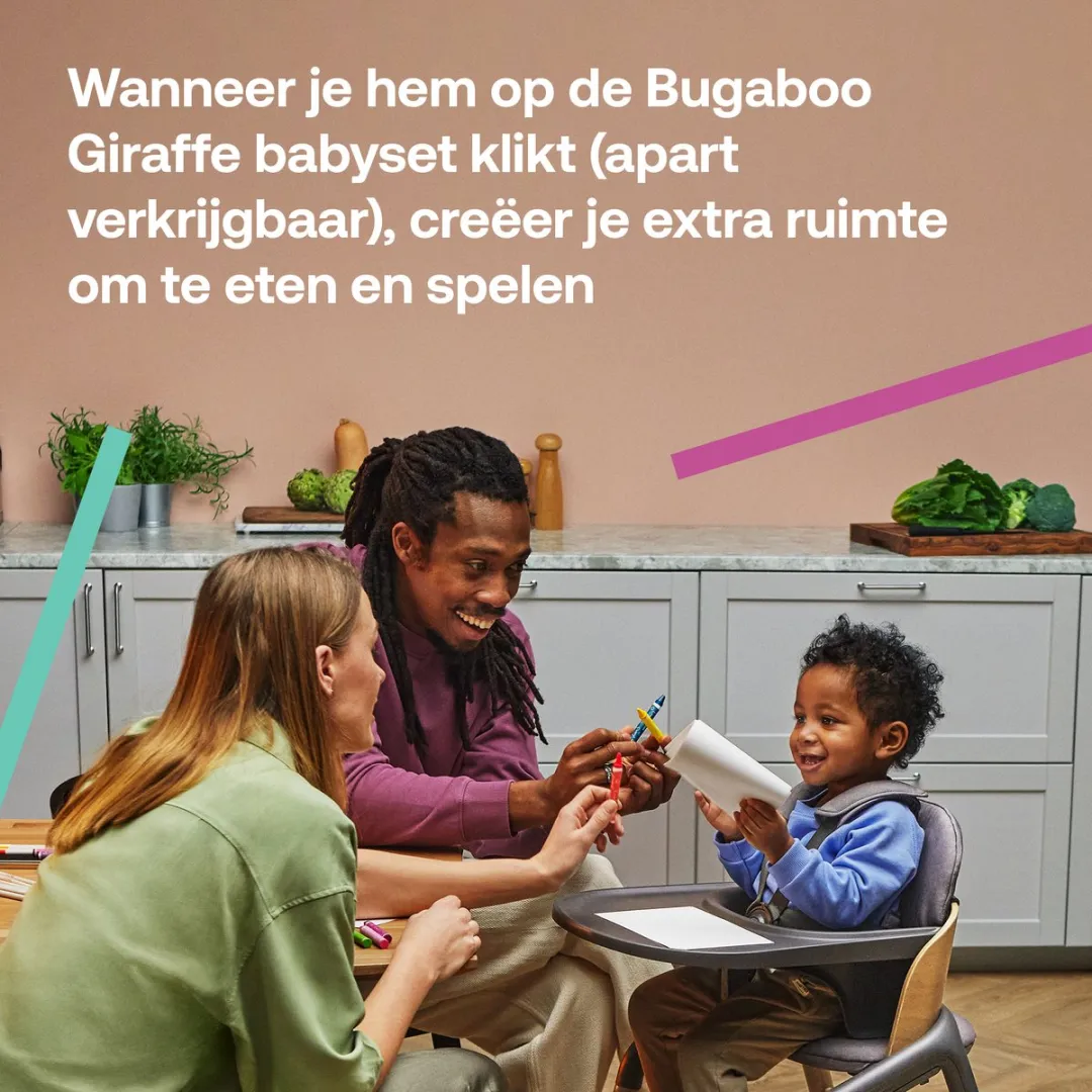 Bugaboo Giraffe tray voor Bugaboo Giraffe kinderstoel babyset, vaatwasmachinebestendig, Grijs
