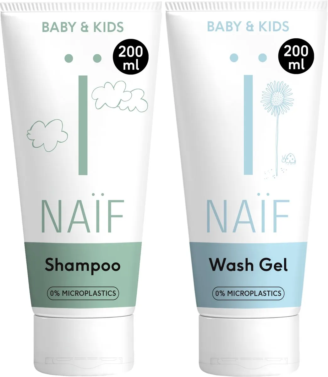 Naïf Baby Shampoo & Wasgel Set 2x200ml
